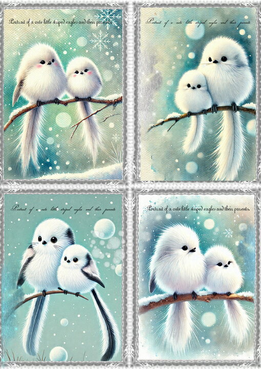 Rakuten - 新入荷 オリジナル 生地 鳥 シマエナガ パネル生地 ハンドメイド素材 クラフト パネル生地 シノワズリ