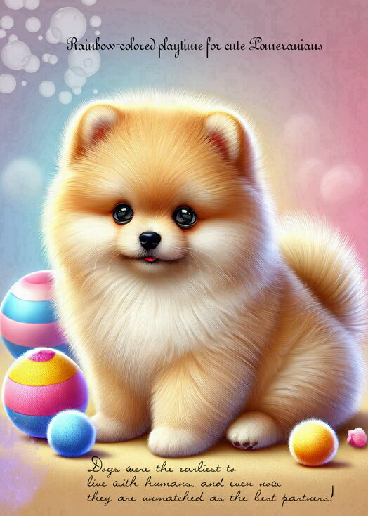 新入荷 オリジナル 生地 ポメラニアン ブロックデザイン ハンドメイド素材 パネル生地