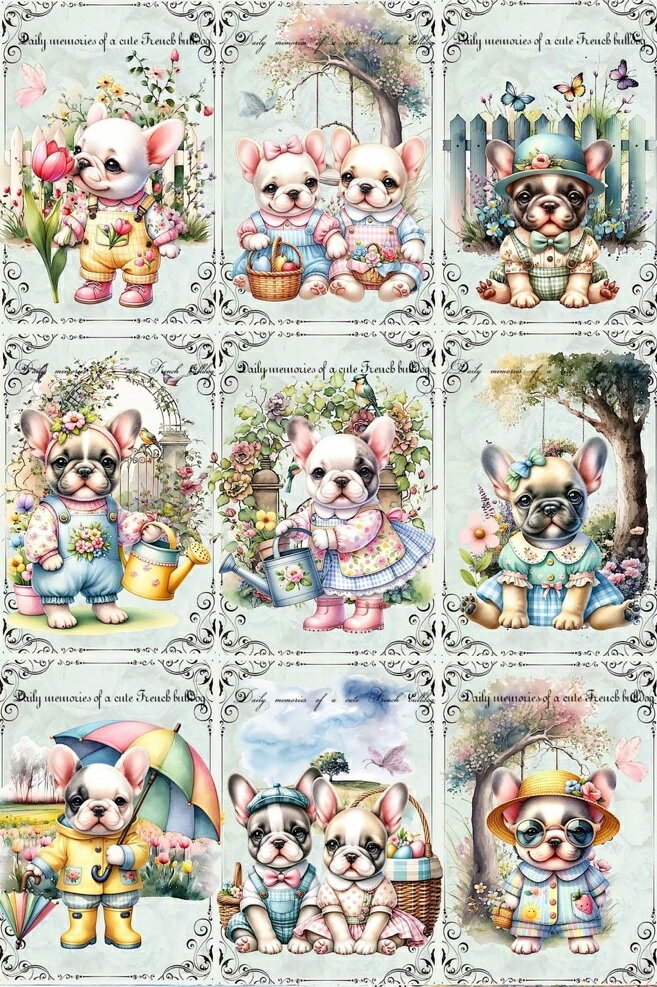 新入荷 生地 フレンチブルドッグ フレブル ブロックデザイン ハンドメイド素材 パネル生地