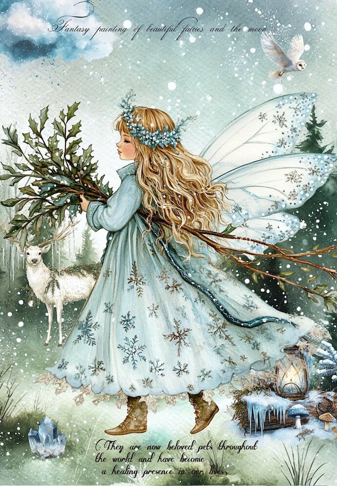 新入荷 オリジナル 生地 犬 天使 キューピット パネル生地 妖精 フェアリー ハンドメイド素材 クラフト アップリケ