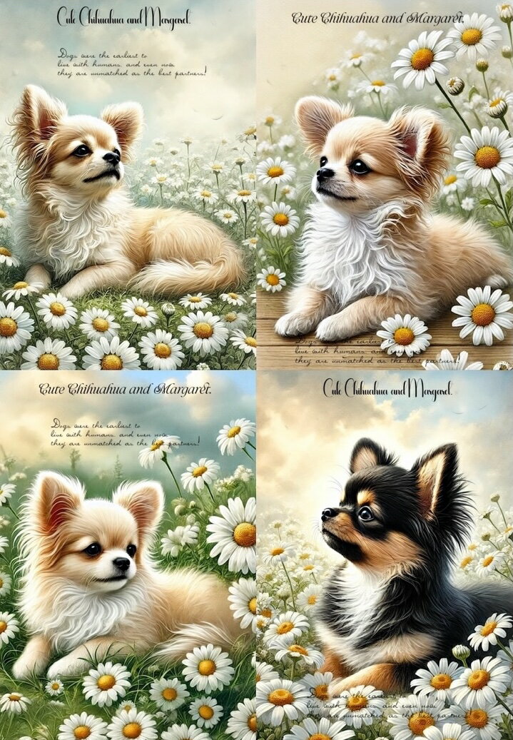 新入荷 オリジナル 生地 犬 チワワ ブロックデザイン ハンドメイド素材 クラフト アップリケ パネル生地