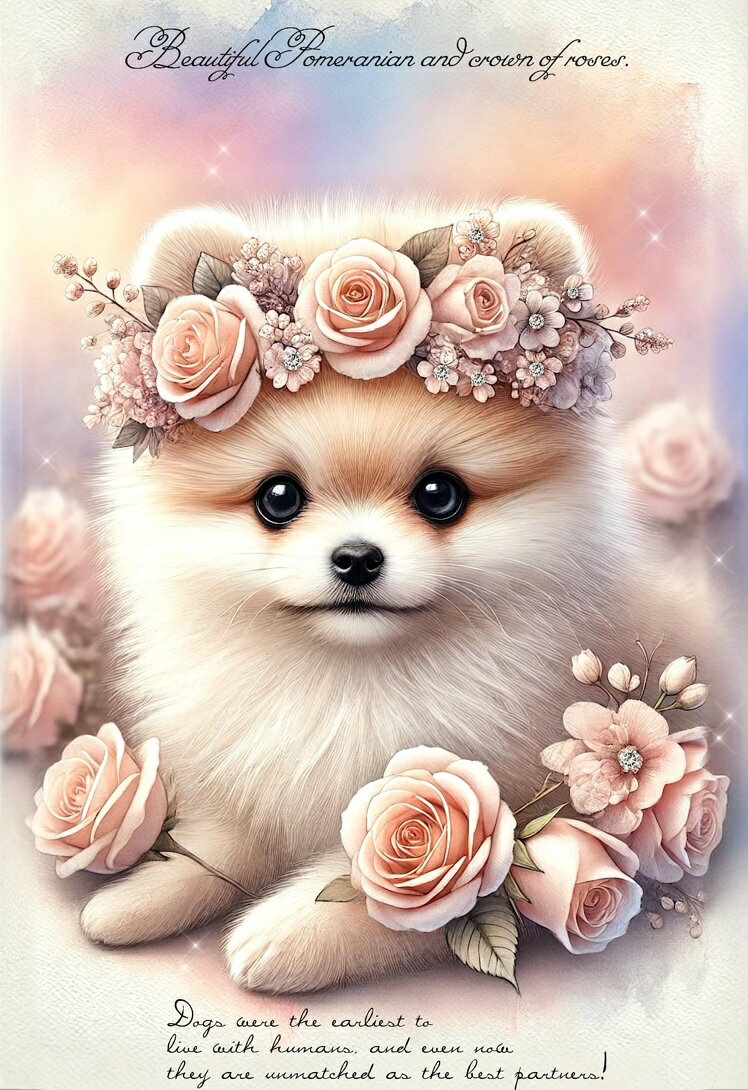 新入荷 オリジナル 生地 犬 ポメラニアン ブロックデザイン ハンドメイド素材 クラフト アップリケ パネル生地