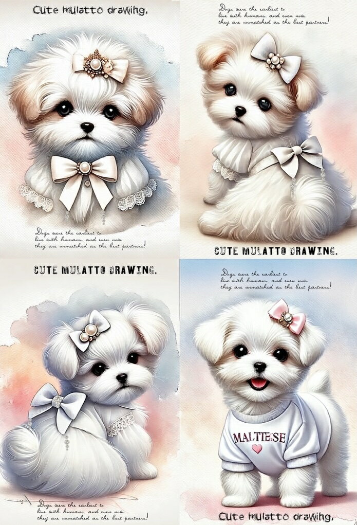 新入荷 オリジナル 生地 マルチーズ ブロックデザイン ハンドメイド素材 クラフト アップリケ パネル生地