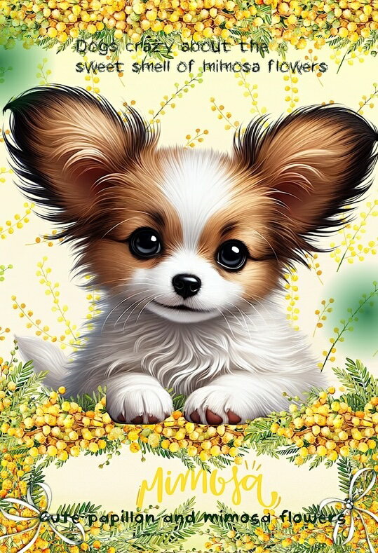 新入荷 オリジナル 生地 犬 パピヨン ブロックデザイン ハンドメイド素材 パネル生地