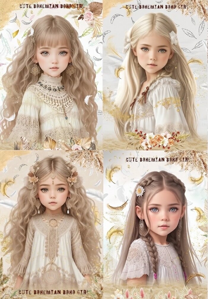 Rakuten - 新入荷 オリジナル 生地フレンチスタイル パネル生地 ビンテージデザイン ボヘミアン ボホガール 女の子