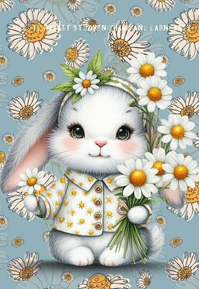 新入荷 生地 うさぎ ウサギ柄 ブロックデザイン ハンドメイド素材 パネル生地