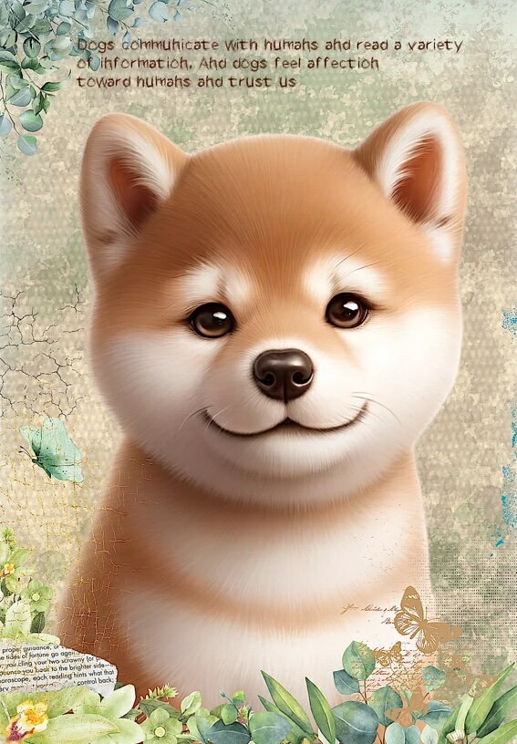 Rakuten - 新入荷 オリジナル 生地 柴犬 ブロックデザイン ハンドメイド素材 パネル生地