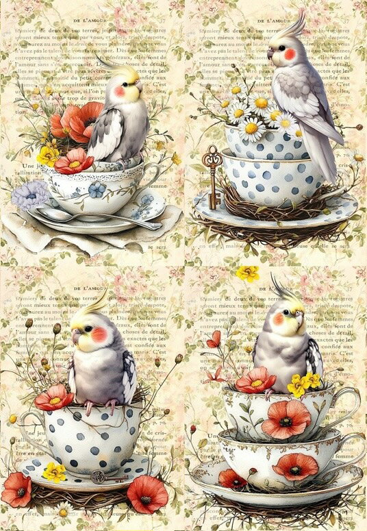 Rakuten - 新入荷 オリジナル 生地 オカメインコ 鳥 パネル生地 ハンドメイド素材 クラフト アップリケ