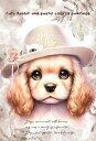 新入荷 オリジナル 生地 犬 ブロックデザイン ハンドメイド素材 パネル生地 キャバリアキングチャールズスパニエル
