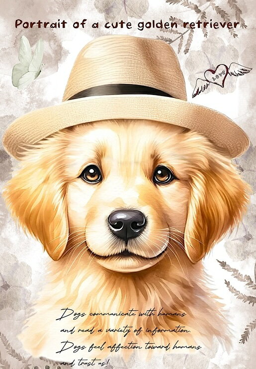 Rakuten - 新入荷 オリジナル 生地 犬 パネル生地 ラブラドールレトリバー ゴールデンリトリバー ハンドメイド素材 パネル生地
