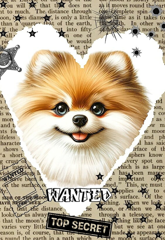 新入荷 オリジナル 生地 犬 ポメラニアン ブロックデザイン ハンドメイド素材 クラフト アップリケ パネル生地