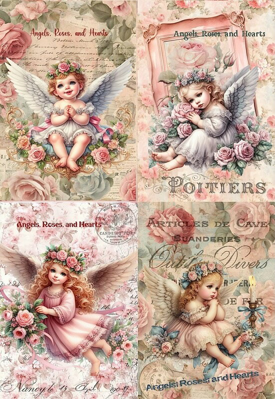 新入荷 オリジナル 生地 天使 キューピット パネル生地 妖精 フェアリー ハンドメイド素材 クラフト アップリケ