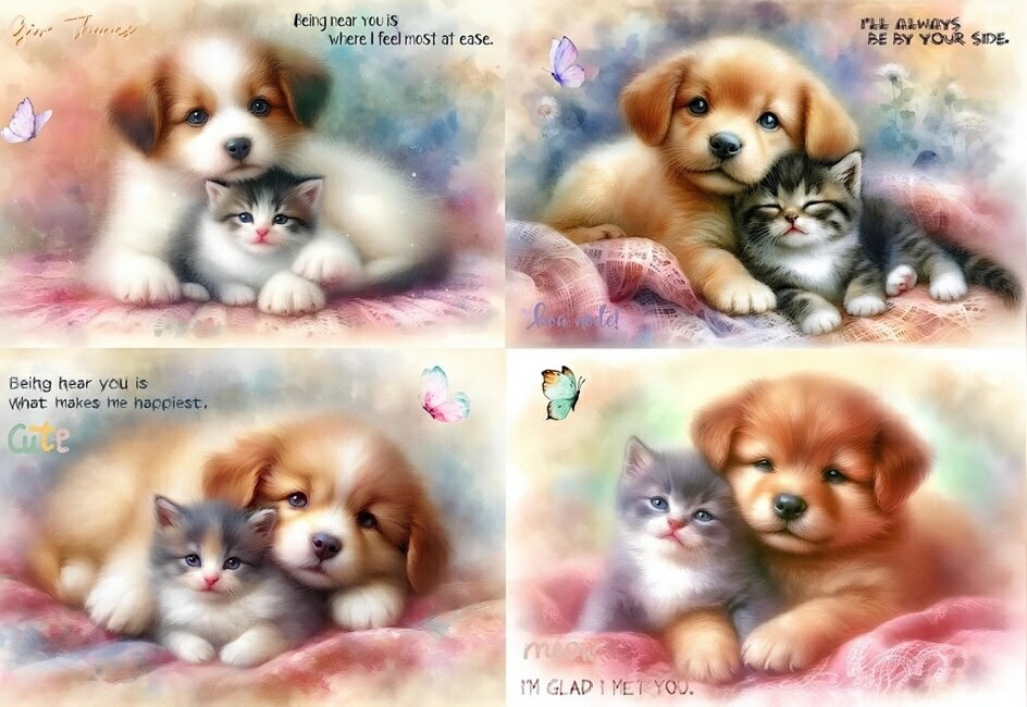 Rakuten - 新入荷 オリジナル 生地 犬 猫 子犬 子猫パネル生地 ハンドメイド素材 パネル生地