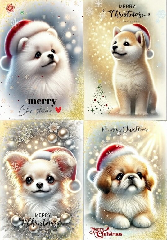 Rakuten - 新入荷 パネル生地 犬 クリスマス 柴犬 チワワ ポメラニアン ペキニーズ
