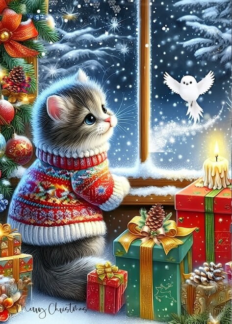 Rakuten - 新入荷 生地 ハンドメイド素材 パネル生地 猫 クリスマス