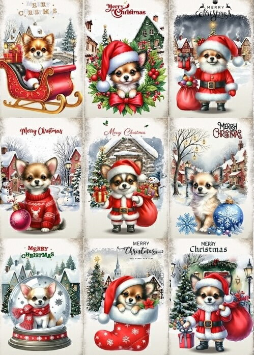 新入荷 オリジナル 生地 犬 チワワ ブロックデザイン ハンドメイド素材 クラフト アップリケ パネル生地 チワワ