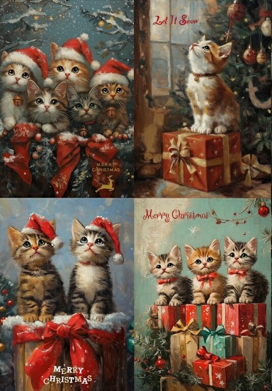 Rakuten - 新入荷 生地 ハンドメイド素材 パネル生地 猫 クリスマス