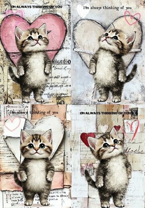 新入荷 生地 ハンドメイド素材 パネル生地 猫 印象的なワンボイントのデザインは主役にも脇役にもなる頼もしい存在です。 小物作成に適したサイズのブロックデザインです。別の布の上に縫い留めたり、貼り付けたりと汎用性のある生地です。モチーフは猫の印象的な ヨーロピアン・スタイルのデザインをプリントしています。素材 綿 100パーセントサイズ A4サイズの生地にプリント 210×297mm 2