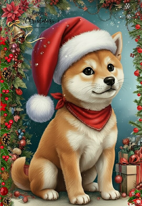 新入荷 オリジナル 生地 柴犬 ブロックデザイン ハンドメイド素材 パネル生地