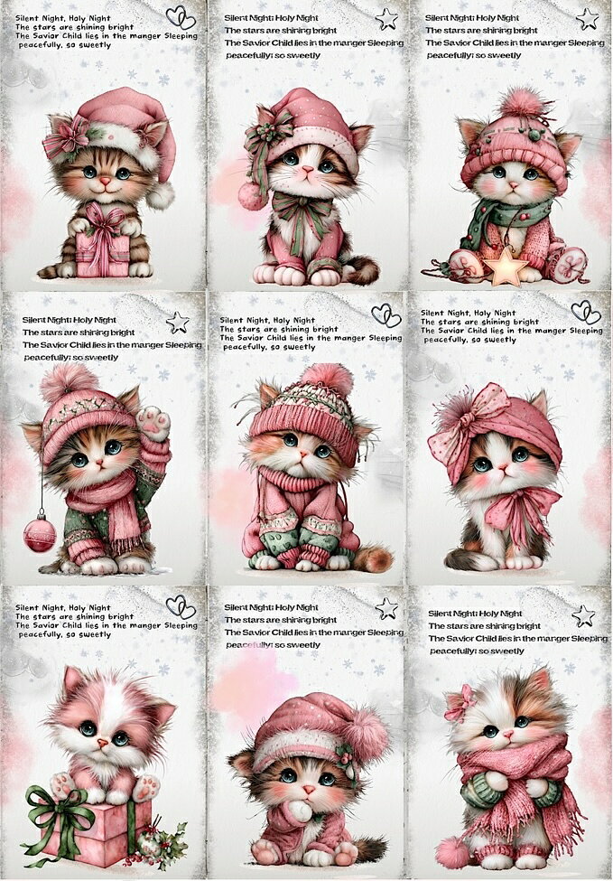 新入荷 生地 ハンドメイド素材 パネル生地 猫 クリスマス