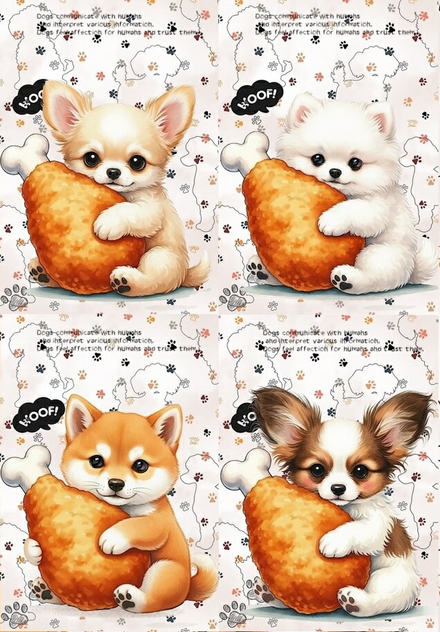 Rakuten - 新入荷 パネル生地 犬 チワワ ポメラニアン 柴犬 パピヨン