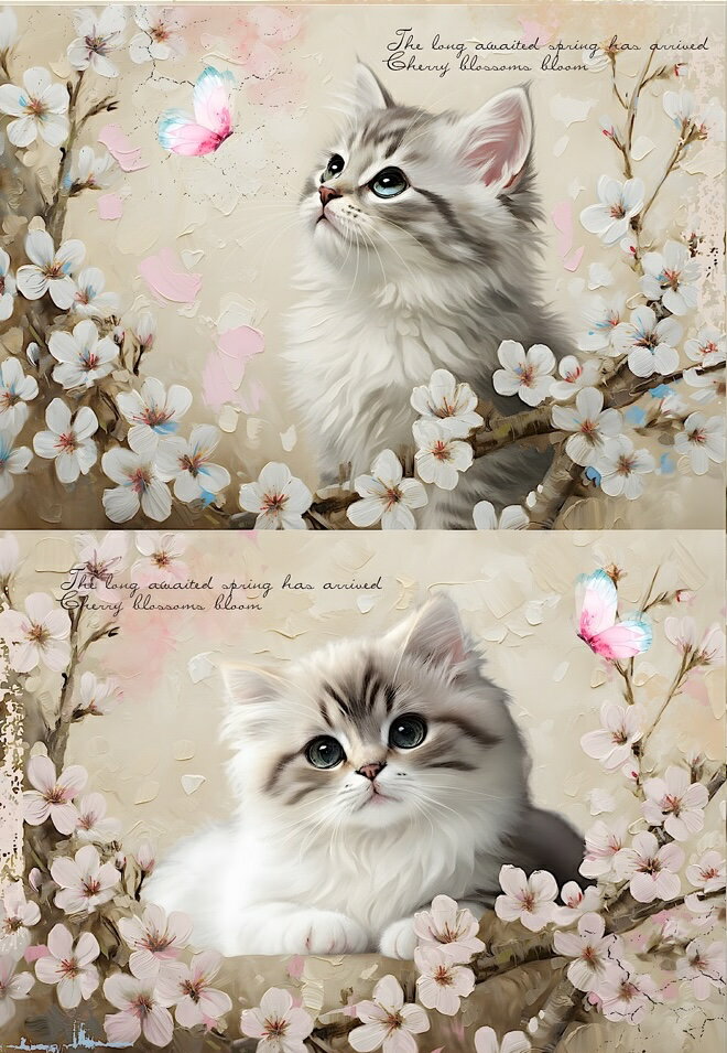新入荷 生地 ハンドメイド素材 パネル生地 猫 春 桜