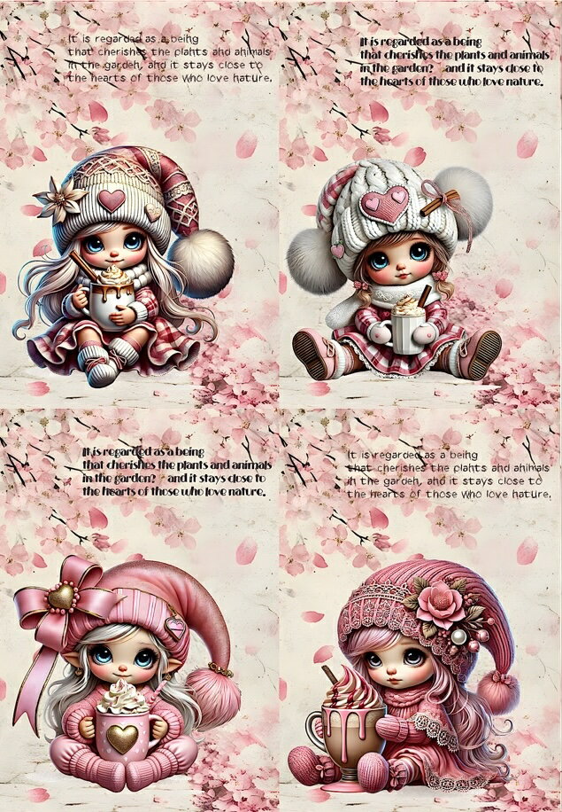 新入荷 オリジナル 生地 天使 キューピット パネル生地 妖精 フェアリー ハンドメイド素材 クラフト アップリケ ノーム