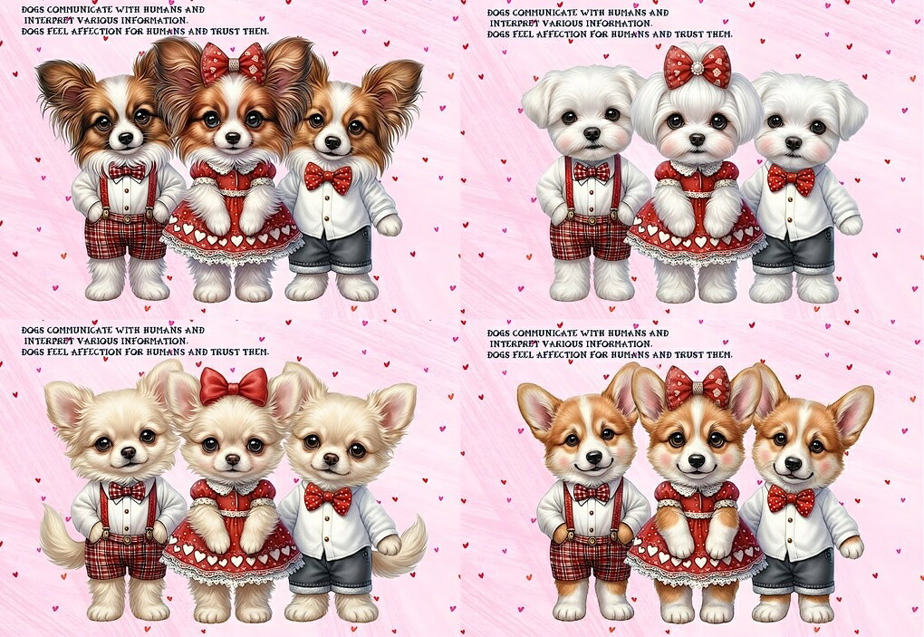 Rakuten - パネル生地 犬 コーギー マルチーズ チワワ パピヨン