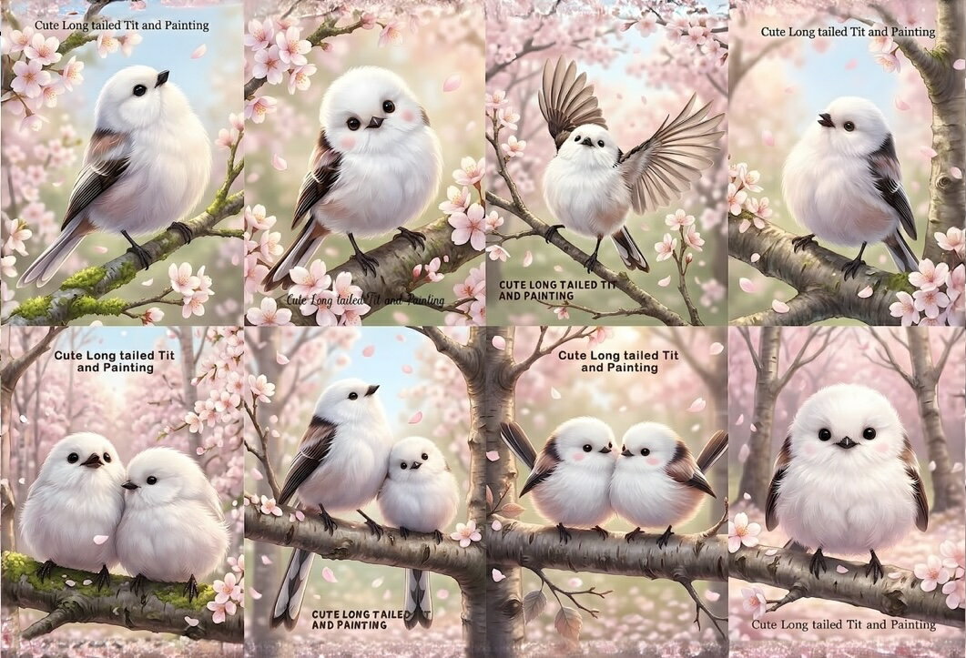 Rakuten - 新入荷 オリジナル 生地 鳥 シマエナガ パネル生地 ハンドメイド素材 クラフト パネル生地 シノワズリ