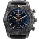 ブライトリング　BREITLING　クロノマット　44　MB0111　M011B00ARB　クロノグラフ　SS/ラバー　オートマ　ブラックスチール　ブラックダイヤモンド　世界限定100本　ベゼルダイヤ　ラグダイヤ　裏スケ　　【リッチタイム】【中古】