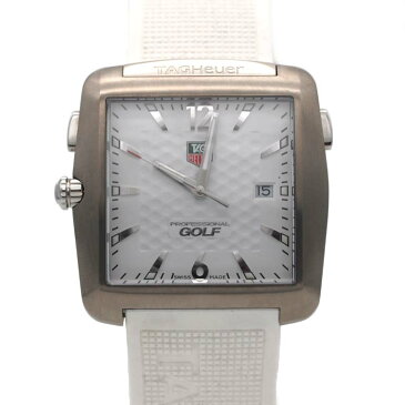 タグホイヤー　TAGHEUER　ゴルフウォッチ　WAE1112　FT6008　　SS/ラバー　クォーツ　プロフェッショナル　ゴルフウォッチ　タイガーウッズ　【値下げ】　　【リッチタイム】【中古】