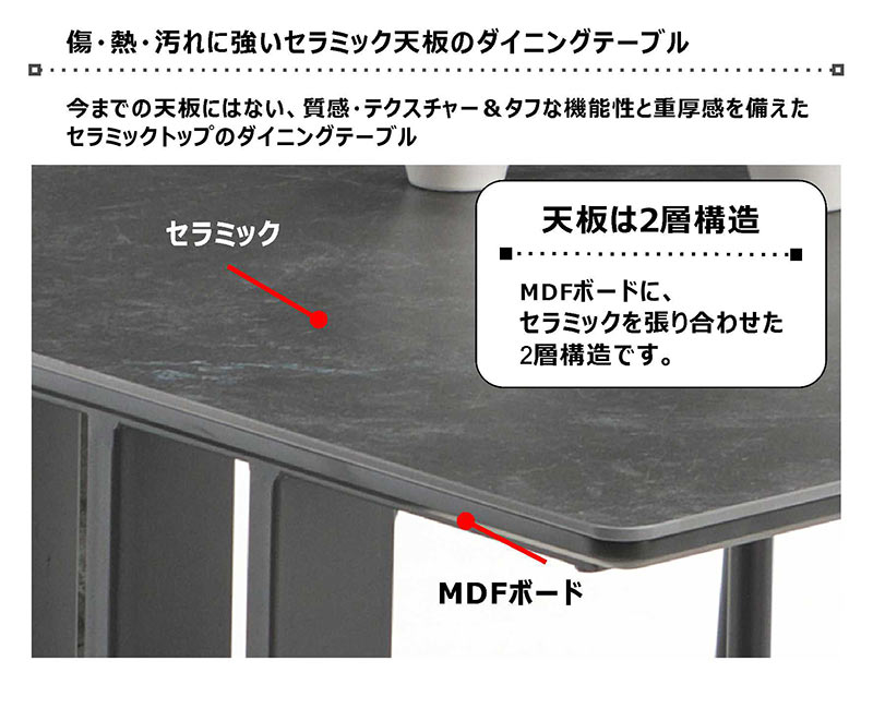 セラミック ダイニングテーブルセット ホワイト 大理石風 幅180cm 6人掛け セラミックテーブル 大理石 柄 テーブル 食卓テーブル アイアン ファブリック 二本脚 白 グレー ダイニングテーブル 7点セット おしゃれ 高級感 カジュアル モダン スタイリッシュ ceramic [3]