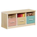 【8/15 0:00-8/17 23:59限定 全商品ポイント5倍】大川家具 キッズ家具 おもちゃ箱 おもちゃ 収納 ラック キッズチェスト ローチェスト ベンチチェスト チェスト タンス 幅90cm 1段 子供用 子供部屋 子供家具 パステルカラー ナチュラル モダン 木製 日本製 完成品 送料無料