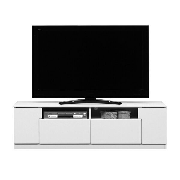 樂天商城 - 【マラソン期間中全品ポイント10倍】光沢 テレビ台 テレビボード ローボード 幅150cm 選べる3色 ホワイト ホワイト木目 ブラック木目 ハイグロス 艶あり リビング収納 dvd収納 収納家具 白家具 シンプル 北欧 モダン 木製 日本製 完成品 送料無料