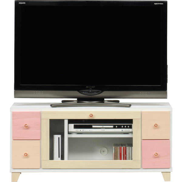 【12/1(月)ワンダフルデー 全品ポイント10倍】日本製 テレビ台 テレビボード ローボード 幅100cm 脚付き パステルカラー カラフル カジュアル ポップ モダン 北欧 おしゃれ ガラス扉 木製 桐材 完成品 送料無料