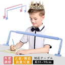 rico collection 子供用 姿勢矯正 レール 器 50cm 対応幅55～90cm 猫背予防 視力 保護 近視 予防 高さ調整可能 角度調節 机 テーブル 簡単設置 宿題 勉強 ブルー ピンク 姿勢がよくなる 学習デスク用品 学習補助 集中力アップ 簡単設置