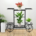 rico collection フラワースタンド 高さ約70cm アイアン プランターラック 2段 花台 スチール 室内 屋外 棚 園芸ラック 新生活 鉢置き ...