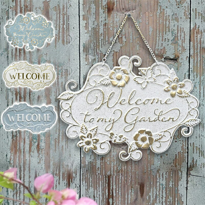 楽天市場】welcome プレート（ガーデンオーナメント・置物