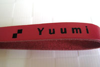 ○ヒノキ　キューブ　革ストラップ【名入れ可能】