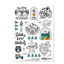 〜自宅で簡単に焼き付けできる転写紙〜Oven Ink(オーブンインク) キャンピングラベル Camping Label A5サイズ 1枚スライスデザイン SLI...