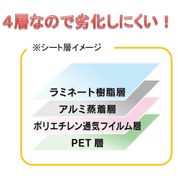 4層！防寒・防風アルミシート　【8個までネコポス対応可能！】