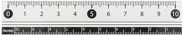 【レイメイ藤井】見やすい白黒定規　10センチ　白　[APJ128W]　【20個まで追跡可能メール便対応可能】