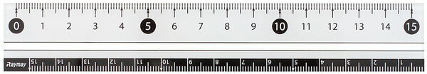【レイメイ藤井】見やすい白黒定規　15センチ　白　[APJ188W]　【20個まで追跡可能メール便対応可能】