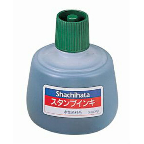 【シヤチハタ】スタンプインキ 水性染料系　ゾル用　緑　330g　[S-3ミドリ]