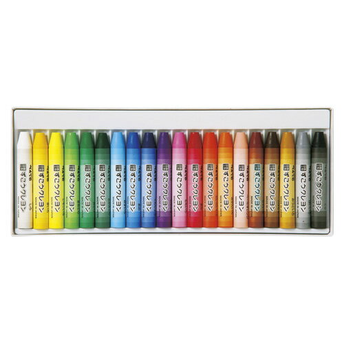 【ぺんてる】ずこうクレヨン （20色セット)　[PTCG1-20]　【1点まで追跡可能メール便対応可能】