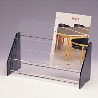 【クラウン】パンフレット台　アクリル製　（A4判2列2段)　[CR-PF221-T]【北海道・沖縄配送不可】