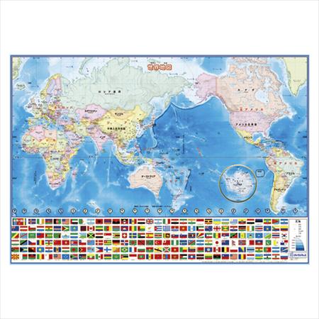 【デビカ】いろいろ書ける！消せる！世界地図　[073102]