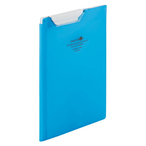 【リヒトラブ】AQUA DROPs クリップファイル A5判タテ型（青) [F-5065-8]【2点まで追跡可能メール便対応可能】