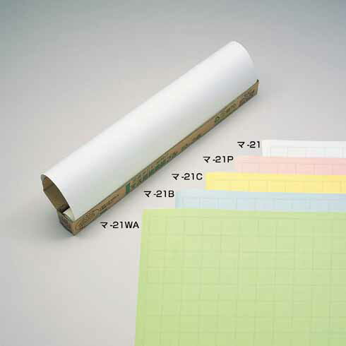 【マルアイ】マス目模造紙 プル　ブルー　（20枚入)　[マ-21B]