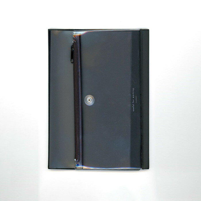 【ダイゴー】isshoni.ペンケース付ノートカバーPVC　A5サイズ　Rブラック　[N1939]【2冊まで追跡可能メール便対応可能】